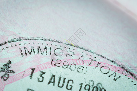 旅行概念背景护照印章签证旅行构想背景签名检查员游客旅游移民假期风俗授权邮票图片