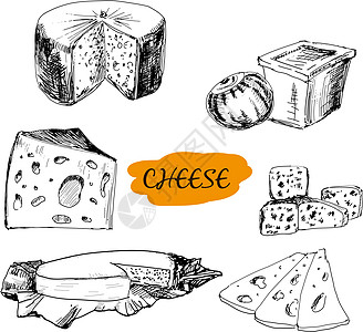 奶酪乳酪插图三角形奶制品绘画团体文化商品美食午餐图片