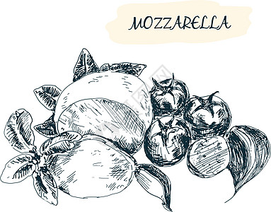 莫扎拉水壶小吃盘子香料草药美食黄油产品饮食牛奶图片