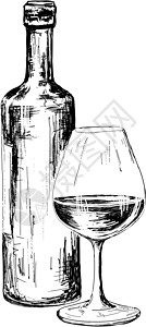 瓶酒文化藤蔓墨水红色收藏白色液体酒吧酒厂葡萄园图片