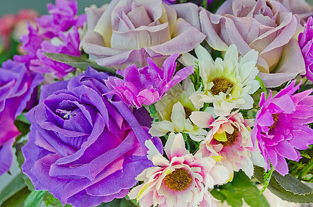 人工玫瑰和向日葵样式风格艺术植物装饰品绘画纺织品花瓣艺术品织物花朵图片