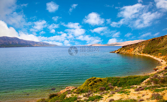 亚得里亚海景色 从岸边的海景图片