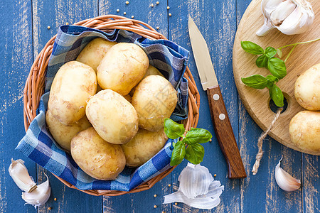 马铃薯收成块茎市场淀粉营养乡村篮子糖类作物养分图片