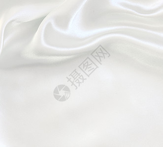 作为婚礼背景的平滑优雅白色丝绸织物曲线布料投标材料纺织品银色涟漪海浪折痕图片