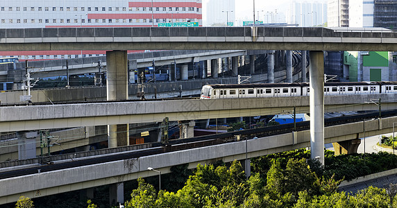 火车和高速公路图片