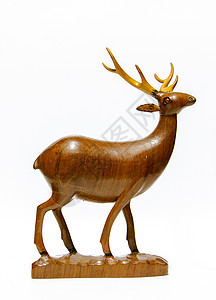 雕刻木鹿雕像雕塑手工装饰身体童年玩具哺乳动物乐趣艺术图片