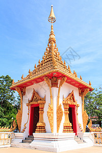 普拉马哈特卡恩纳孔蓝色佛教徒避难所精神旅游旅行佛塔金子文化天空图片