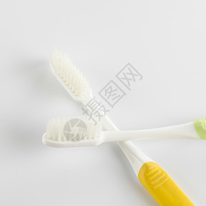 牙刷白色牙膏玻璃牙医化妆品保健卫生医疗刷子水平图片