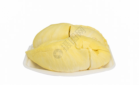 白背景的达里安语Name食物黄色市场气候气味热带泡沫榴莲白色水果图片