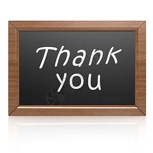 谢谢你在黑板上感激感叹号卡片钦佩问候语木板插图书法一个字商业图片