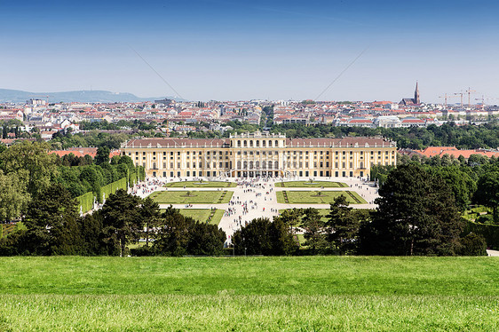 维也纳和Shoonbrunn宫宫全景图片
