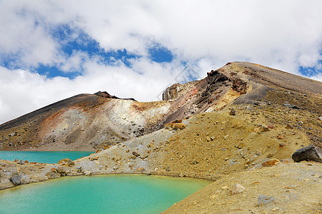 汤加河交叉绿色旅游荒野火山学火山顶峰风景石头天空山脉图片