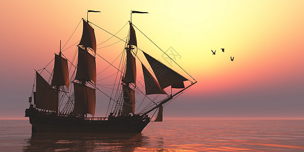 美杜萨号帆船图片