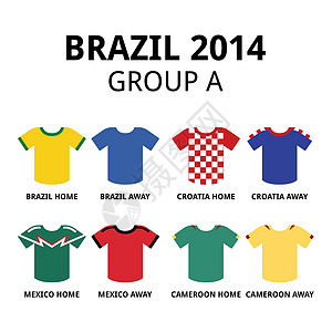 2014年世界杯巴西2014 - A组足球球衣背景图片