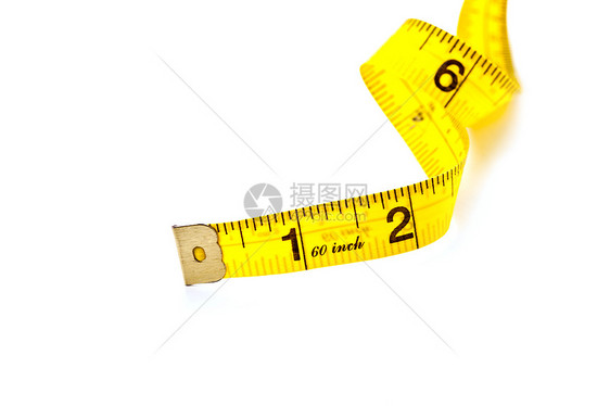 黄黄测量胶带厘米损失节食曲线黄色乐器饮食数字测量蜗壳图片