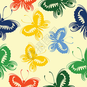 无缝植物型蝴蝶植物纤维墙纸织物网络叶子包装装饰品创造力古董图片