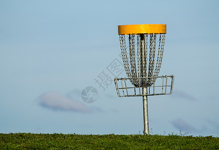 弗里斯比高尔夫球篮飞盘金属运动闲暇篮子休闲天空娱乐公园游戏图片
