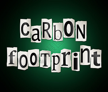 碳足迹概念环境打印字母绿色二氧化碳生产生态气候变化气体全球图片