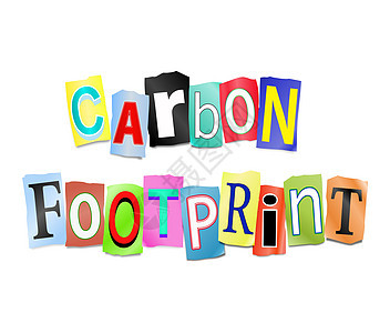 碳足迹概念二氧化碳字母绿色打印气候活力气候变化气体插图排放图片