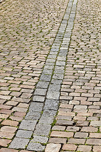 布拉格古老的街岩石街道人行道正方形小路线条石头路面立方体城市图片