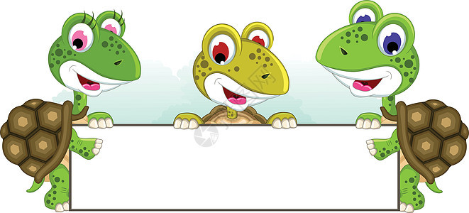 可爱的乌龟卡通控股空白 sig野生动物热带气泡玩具孩子情调动物吉祥物微笑绘画图片