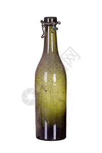古老的灰尘瓶艺术收藏白色玻璃啤酒瓶子回收绿色空白灰色图片