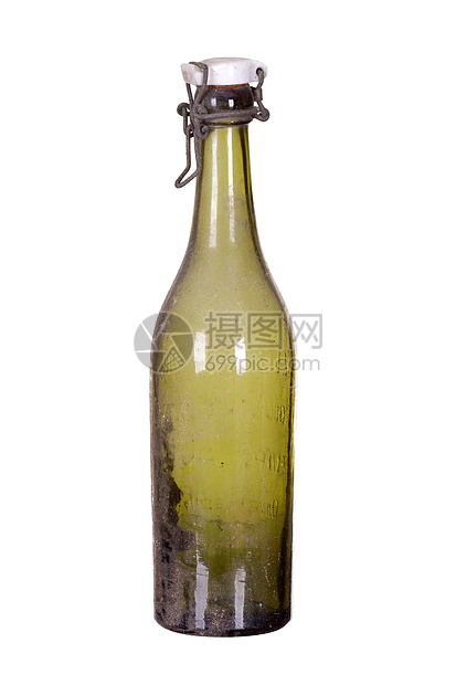 古老的灰尘瓶饮料文化白色空白瓶子回收古董灰色玻璃绿色图片