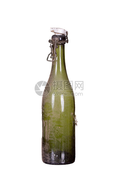 古老的灰尘瓶玻璃饮料古董收藏绿色瓶子艺术灰色啤酒液体图片