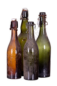 久古旧的灰尘瓶灰色玻璃收藏古董瓶子空白饮料文化艺术绿色图片