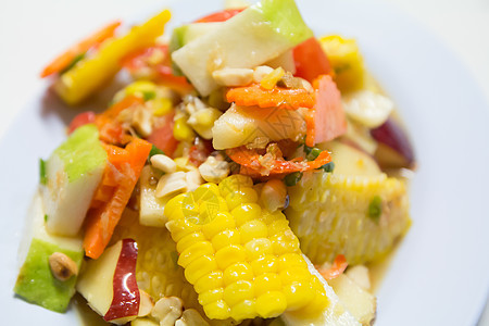 蔬菜开胃菜厨房木瓜辣椒盘子午餐海鲜食物树叶螃蟹植物图片