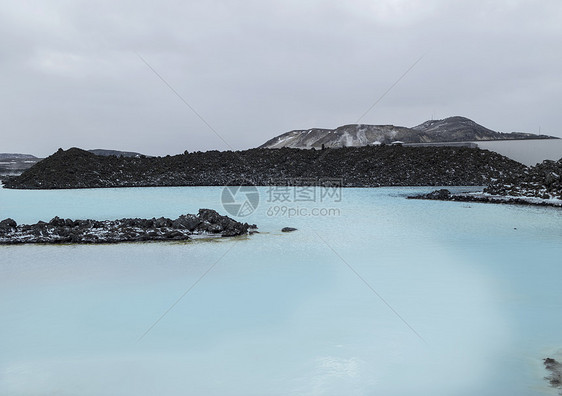 位于Wnter的蓝环礁地热浴胜地观光地热矿物质洗澡水池火山地质学温水治疗温泉图片