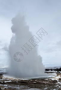 Geyser 冰地地热王子旅游火山力量喷泉天空蒸汽女士岩石图片