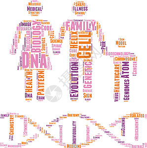 DNA概念性DNA概念矢量标签云图说明儿子历史遗产生物学家庭基因社会流程母亲婴儿图片