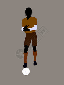 男性足球运动员 I 演示 Silhouette插图男生门柱剪影男人守门员足球服玩家运动图片