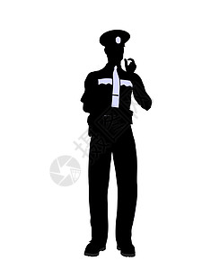 男警官 I 说明Silhouette商业警察徽章插图法律城市巡逻员剪影执法艺术图片