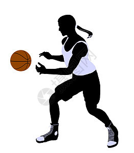 非洲裔美国篮球运动员 I 说明 Silhouette棕球男人运动团队剪影插图男性男生图片