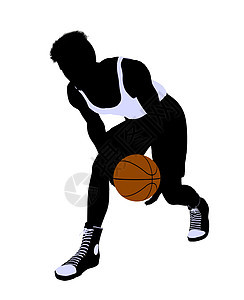 男性篮球玩家 I 说明 Silhouette棕球男生插图团队运动男人剪影图片