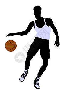 男性篮球玩家 I 说明 Silhouette团队男生插图剪影男人棕球运动图片