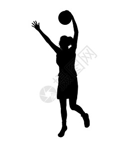 女性篮球玩家 I 说明 Silhouette剪影插图运动棕球团队女孩图片