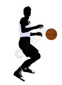 男性篮球玩家 I 说明 Silhouette团队男生运动棕球插图剪影男人图片
