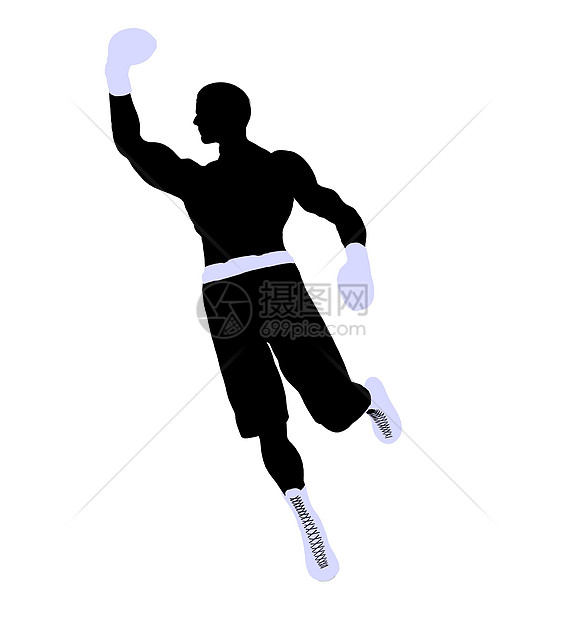 男性拳击一号说明插图手套打斗游戏男人陪练运动戒指职业剪影图片