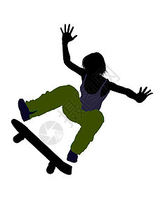 男性滑板机运动滑板男人剪影插图男生图片