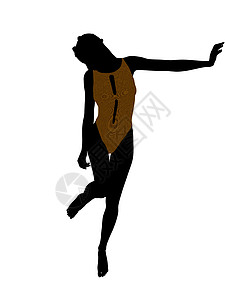 非裔美国女性泳衣银光环舞蹈家芭蕾舞女士泳装体操海滩排球海洋插图水池图片