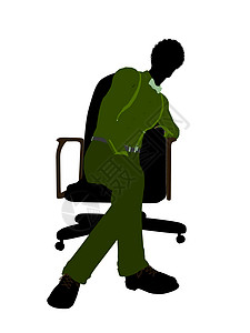 非裔美洲男性商业公司模拟周刊领带行政插图行政人员办公室套装经理指挥官控制指挥图片
