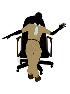 男孩子坐在一个主席的椅子上 说明Silhouette男性功绩男人剪影补丁插图徽章男生图片