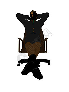 英国绅士坐在一位主席的椅子上说明Silhouette男人烟草插图英语剪影贵族管道男性先生图片