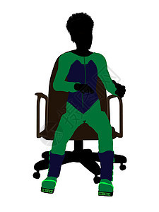 非洲裔美国男青少年滑雪坐在主席座椅上Silhouette剪影滑雪板椅子男生插图滑雪者男性蓝色图片