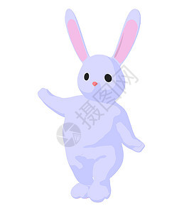 白兔兔子艺术说明宝宝剪贴小兔子剪影香椿艺术品插图卡通片图片