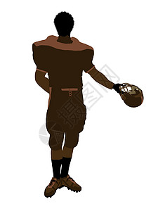 非洲裔美裔男性足球运动员 I 说明 Silhouette头盔猪皮门柱男人协会橄榄球剪影烤架运动玩家图片