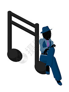 非裔美国爵士爵士音乐家 Iducation香椿音乐卡通片女性剪影女士笔记插图乐器蓝调图片
